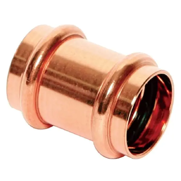 Legend Valve 450-586P LegendPress Repair Coupling, 1-1/4 in Press x 1-1/4 in Press, Copper