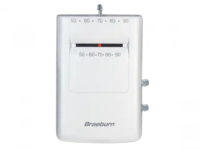 Braeburn Systems 0500 Builder 1 Heat/1 Cool Non-Programmable Mechanical Thermostat