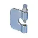 Macomb Group B351L-Z-3/4 B351L Pltd C-Clamp W/Locknut 3/4-10 UNC