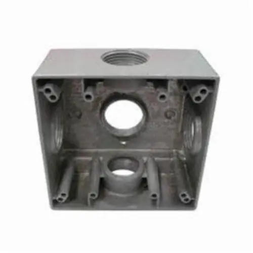 Mulberry Metal Products 30254 Royal Mountie Weatherproof Box 30.5 cu-in, 2 Gangs, 5 Outlets, 4-1/2