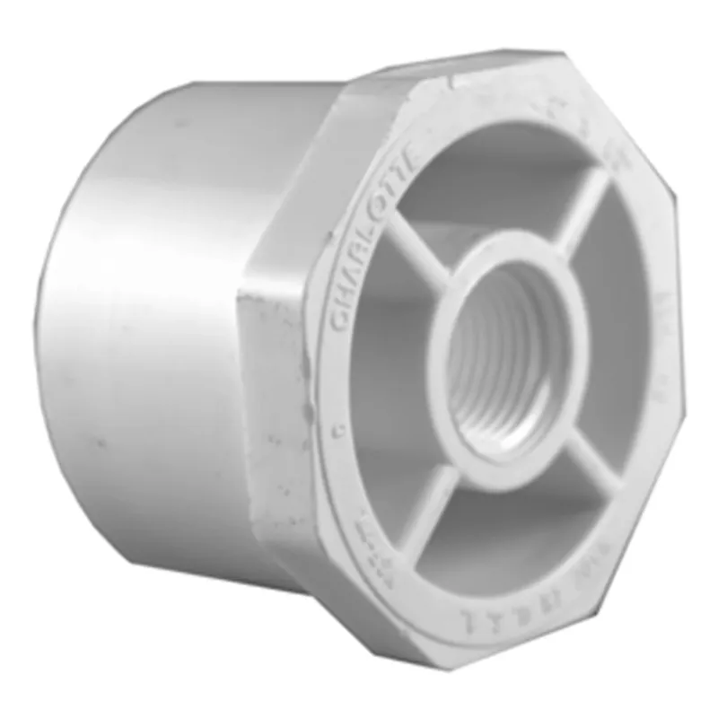 Charlotte Pipe PVC 02108 1000 PVC SCH 40 Reducer Bushing, Flush