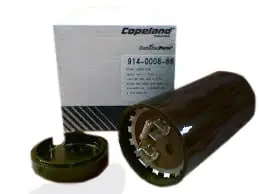 Emerson 914-0008-66 Start Capacitor, 108-130 mfd 220V Single Round