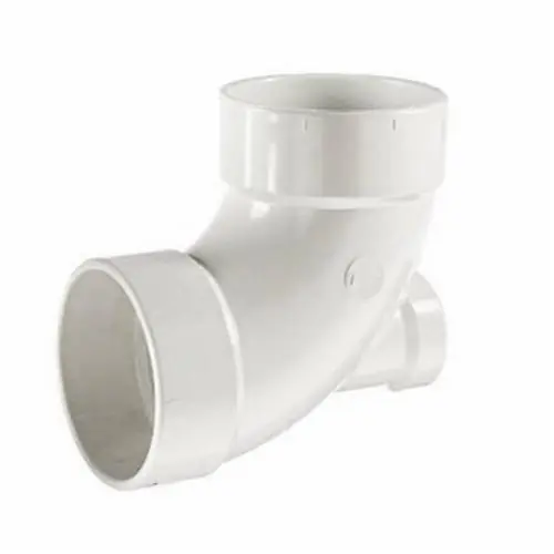 Macomb Group D303338 3 x 3 x 2 pvc-dwv 1/4 bend w/low heel inlet