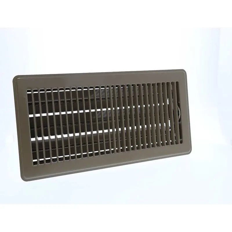 Trane 800-10X4BRN Floor Register, 10X4; Stamped-Face Steel