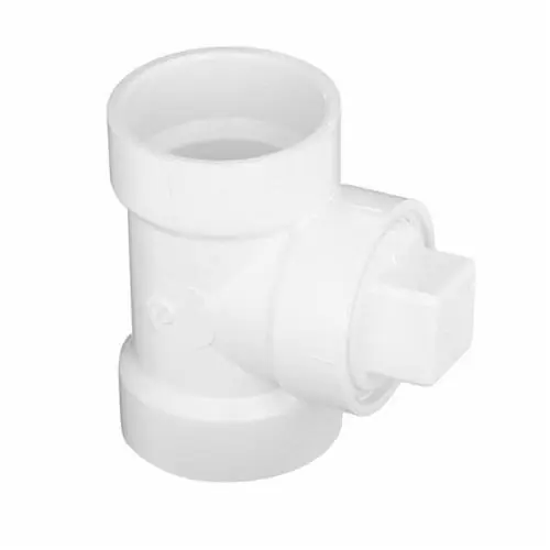 Macomb Group D443030 PVC-DWV C/O Tee With Cleanout Plug 3 IN