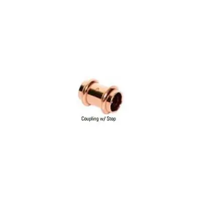 Legend Valve 450-504P Coupling, 3/4 in Press x 3/4 in Press, Copper