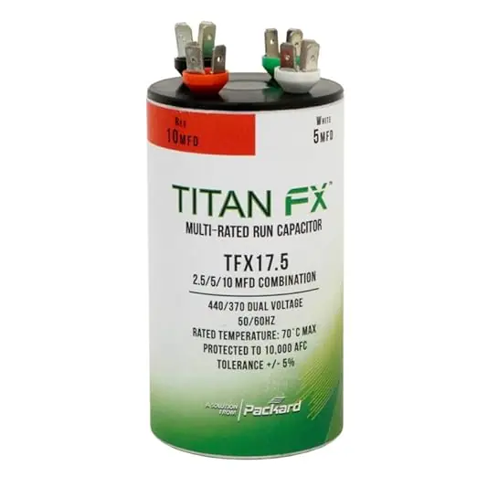 Diversitech TFX17.5 TitanFX Multi Capacitor 17.5Total Mfd (2.5/5/10 MFD) 440/370 VAC