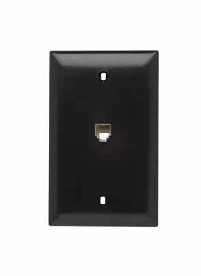 On Q Solutions TPTE1 1-Gang Pre-configured Wall Plate with One RJ11 Telephone Jack