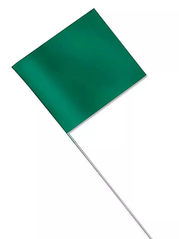 Uline S-16061G Stake Flags - 2 1/2 x 3 1/2 inches, Green
