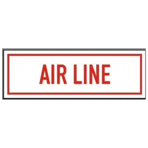 Fire Protection 02-010 6 x 2 Air Line Id Sign