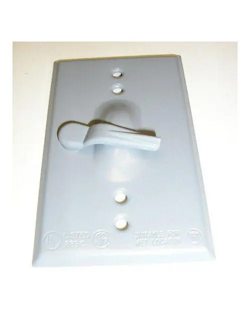 Mulberry Metal Products 30488 Electric Box Cover Toggle Switch Cover Solid Aluminum