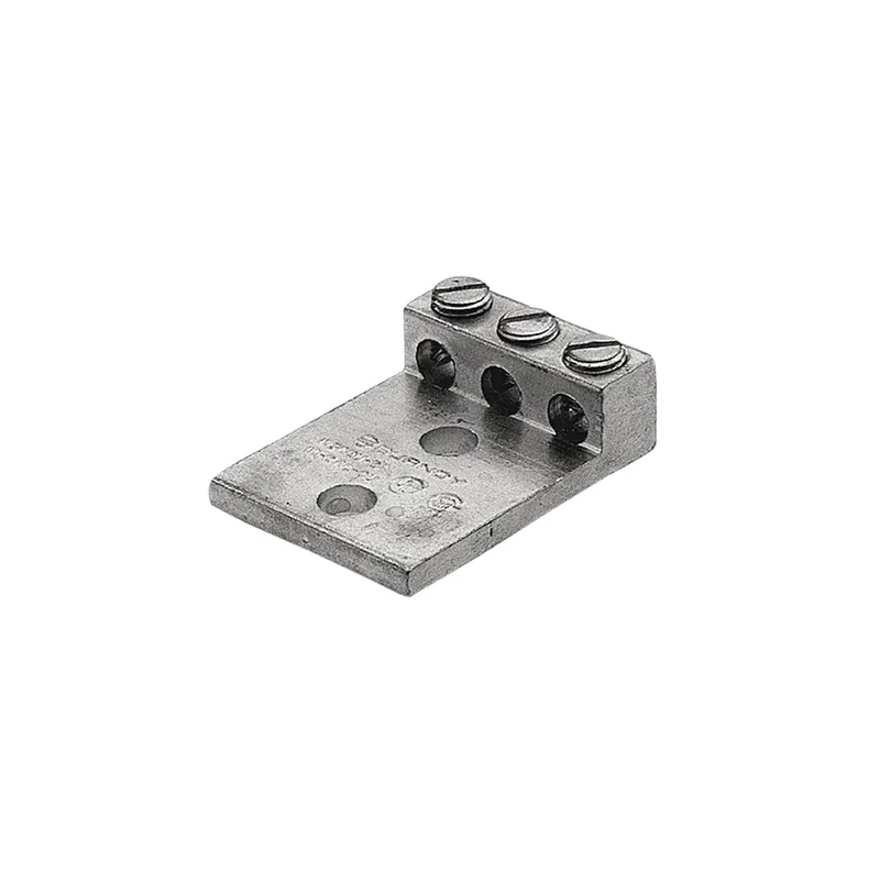 Hubbell K3A25U2 Aluminum Universal Terminal, 3 Conductor, 2 Hole, 14-1/0 AWG (Str), 3/8 inches Stud, 1 inches Stud Hole Spacing