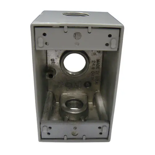 Mulberry Metal Products 30583 deep weatherproof outlet box 3 outlets