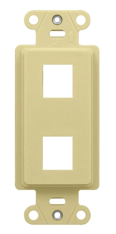 On Q Solutions WP3412IV 2-Port Decorator Outlet Strap, Ivory