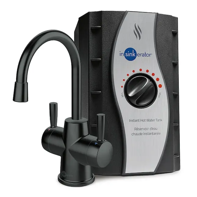 In-Sink-Erator HC250MBLK-SS Stainless Steel Tank HOT250 System 2-Handle Drinking Faucet in Matte Black