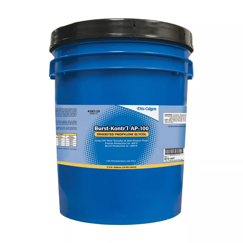 Nu-Calgon 4187-15 Burst-Kontr'l AP-100 Propylene Glycol, 5 Gallons