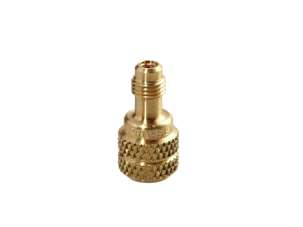 CPS Products AD44LH 1/4 LH FM x 1/4 M STR Adapter With Valve Core