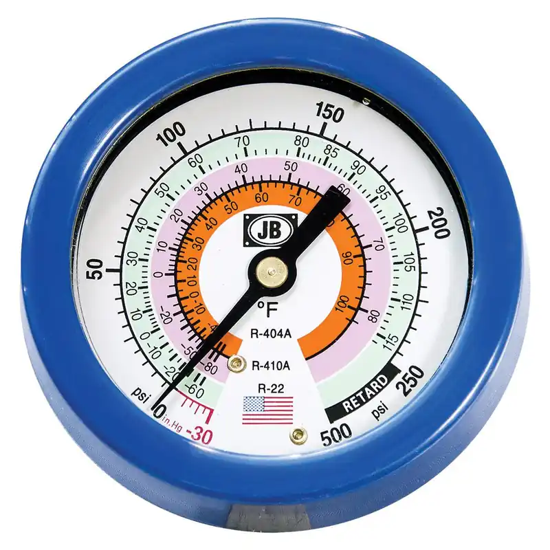 JB Industries M2-890 Compound Gauge 30 inHg to 250 psi 1/8 in
