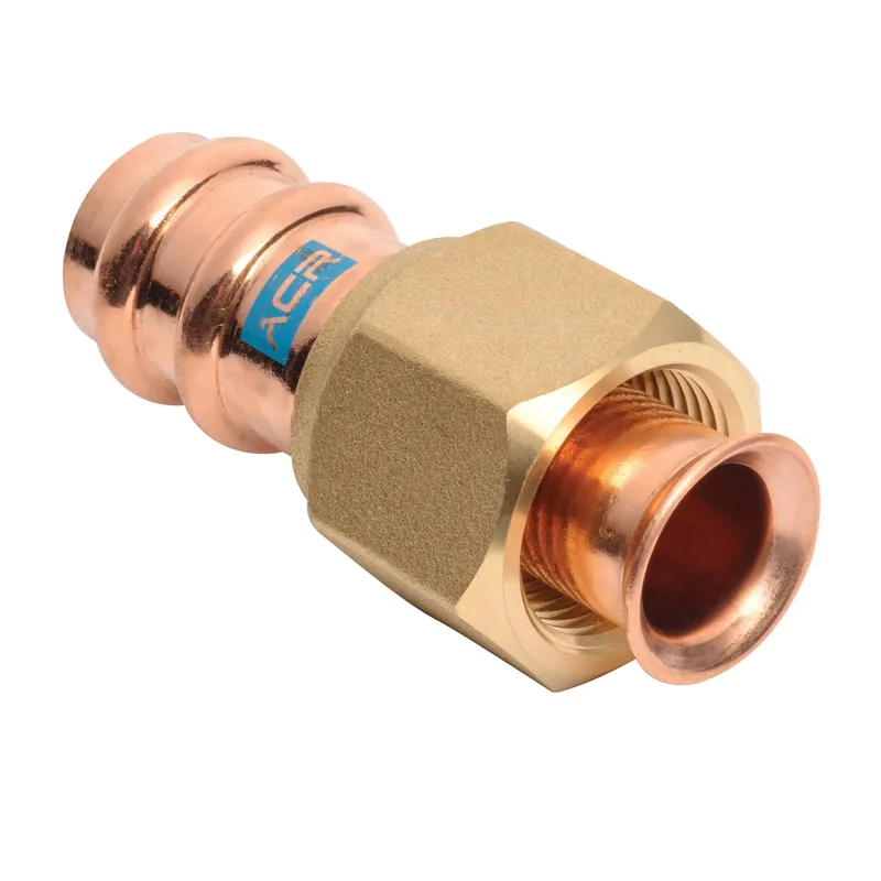 MUELLER STREAMLINE RP15729 Adapter, 3/4 in Press x 1-1/16-14 SAE Flared, Copper
