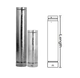 Selkirk 5RV-6 RV Series 5 x 5 Gas Vent Pipe - Snap Lock, Galvanized Steel / Aluminum, Category I