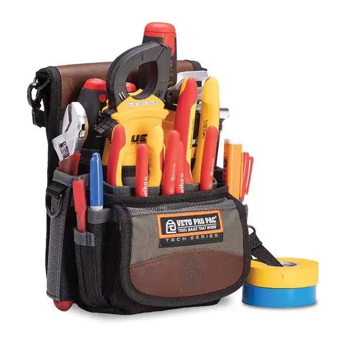 VETO PRO PAC VPP10076 Tool Pouch 10 lb Capacity 7 in Width 20 Inside Pockets