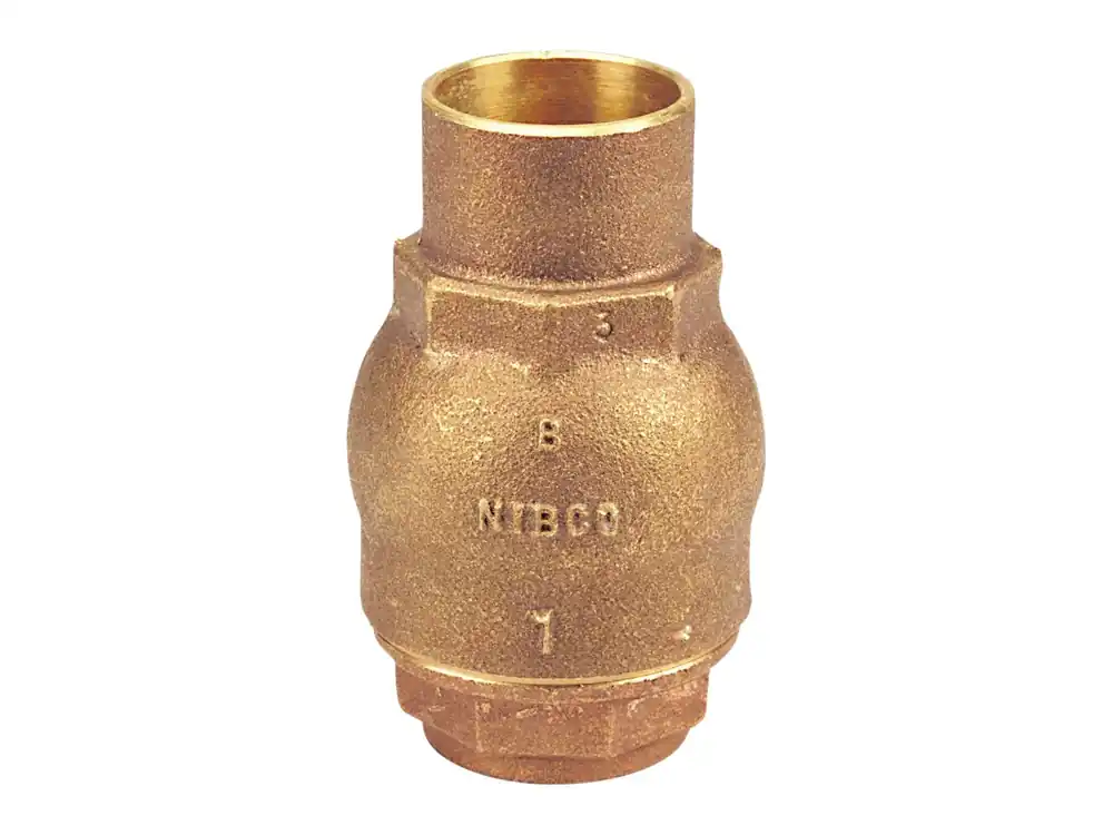 Nibco 39923638571 1 inches Female Solder Cup, In-Line Lift Bronze Check Valve