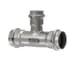 Pps 80650 ProPress Pipe Tee, 1 x 1 x 3/4 in, Press, 316 Stainless Steel, Import