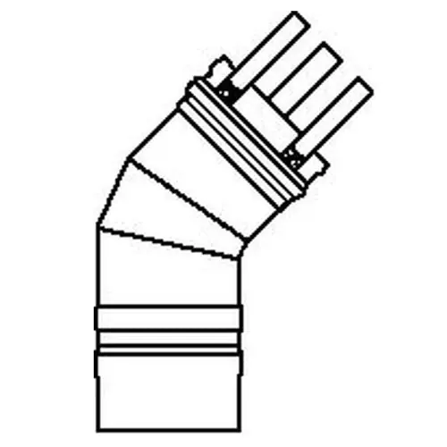 Selkirk 9411 Special Gas Vent 45 Elbow, 4 inches SS EZ Seal Saf-T Vent