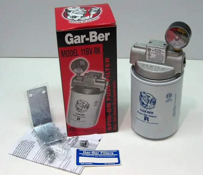 Garber 11BV-R Oil Filter W/Bracket 3/8 inches X 3/8 inches