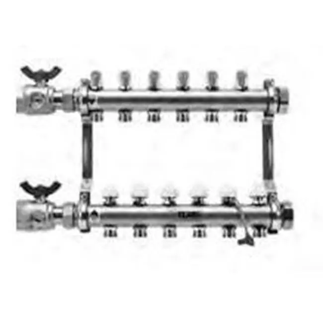 Rehau 343381-001 Pro-Balance 1-1/4 in Stainless Steel Manifold with 9 Outlets
