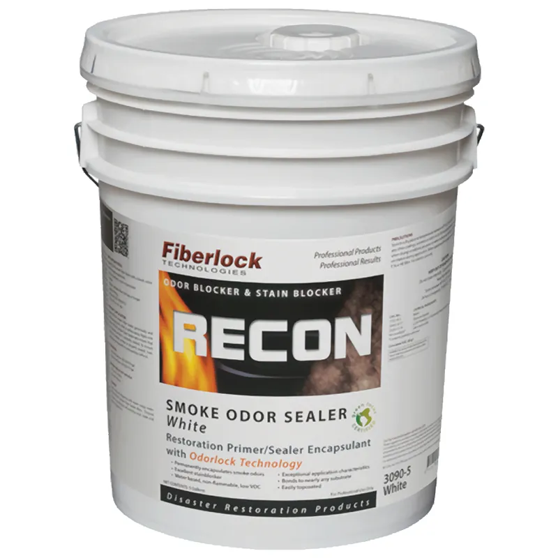 Hydro Flo 59700 Fiberlock, Odor Sealer, Recon Smoke & Odor Sealer, White, 5 Gallons