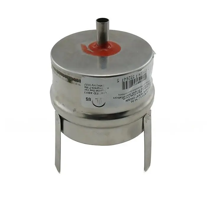 Selkirk 9517D Saf-T Vent EZ Seal Stainless Steel Condenser Tee Cover with Drain 5 inches