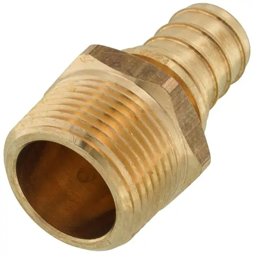 Rehau 317172 3/4 inches Everloc+ x 3/4 inches NPT Brass Male Adapter (Lead Free)