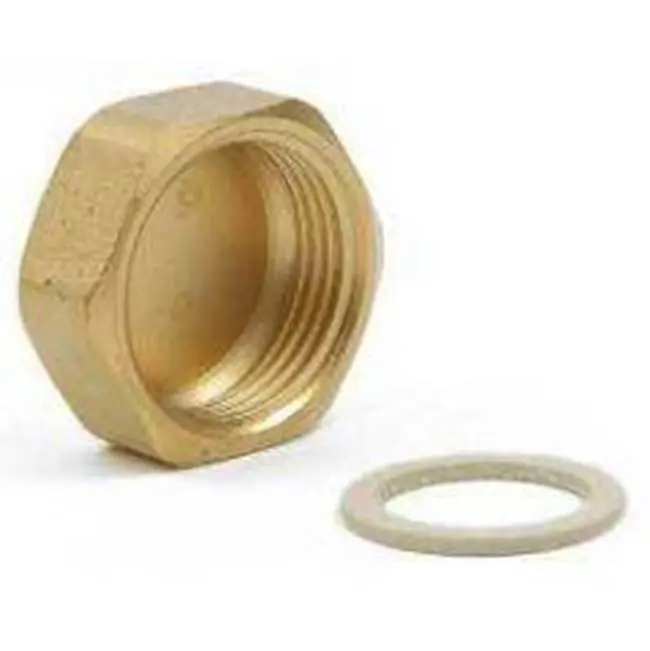 Rehau 250213 1in Brass Manifold End Cap With Gasket