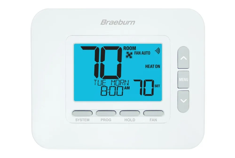 Braeburn Systems 8205 24v Multistage 4 Wire Bluelink Smart WIFI Universal Programmable/Non Programmable Thermostat 2H-2C C