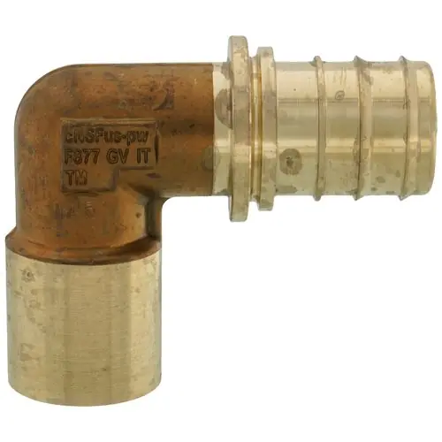 Rehau 317166 3/4 inches Everloc+ Compression x Copper Male 90-Degree Elbow (Lead Free)