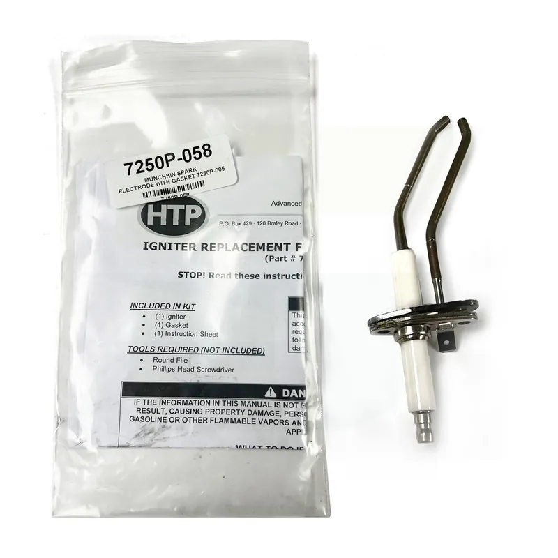 Heat Transfer Products 7250P-058 Spark Electrode Munchkin with Gasket for 80M/140M/199M