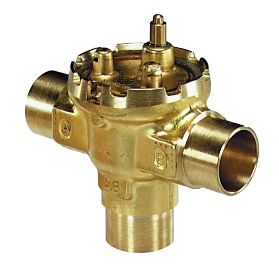 Honeywell Residential VU54S2008 1/2 inches Sweat 3 Way Fan Coil Valve Body 4 Cv 20 PSI Differential REPLACES VU54S1000