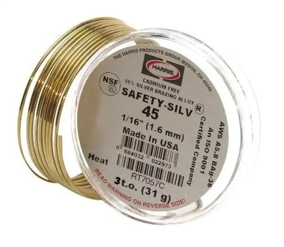 Harris 76310 Safety Silv 45 Silver Brazing Alloy 1 t.o.