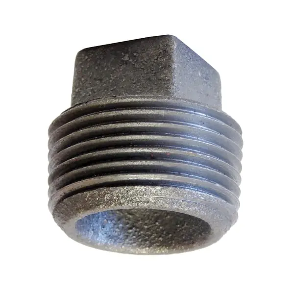 Anvil 0818902447 1 in. Black Malleable Square Head Plug 150 PSI Lead Free