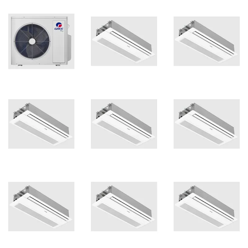 GREE 30000 BTU R-32 21 SEER2 4-Zone Ductless Mini Split Heat Pump System - 9K+9K+12K+12K