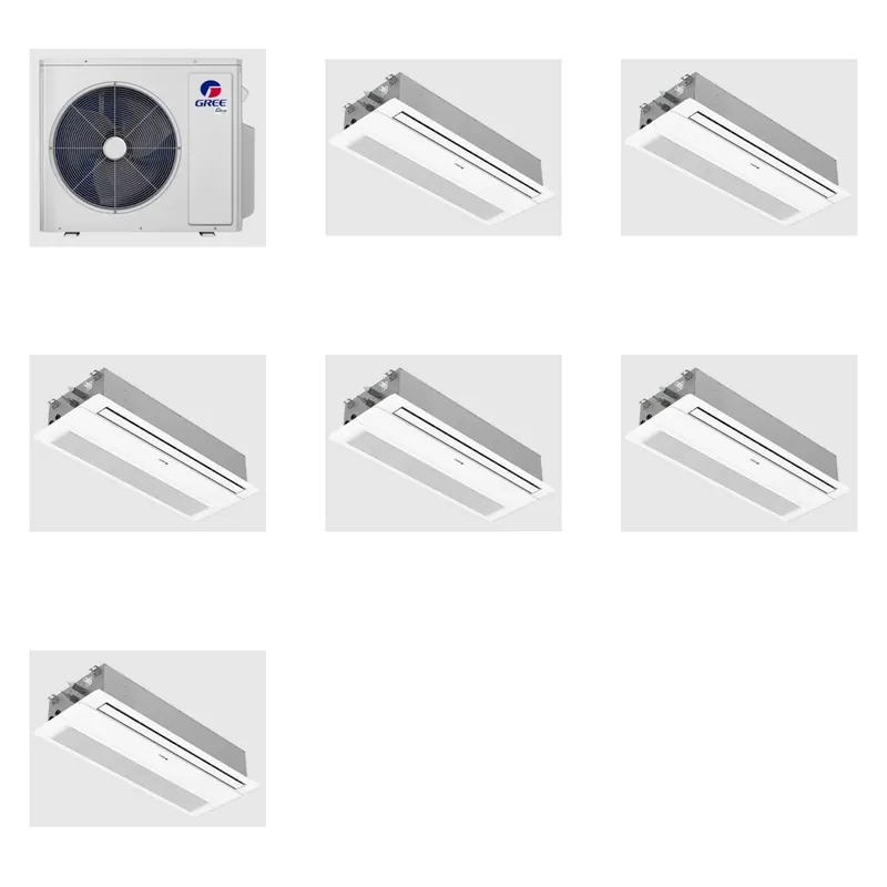 GREE 24000 BTU R-32 21 SEER2 3-Zone Ductless Mini Split Heat Pump System - 9K+9K+18K