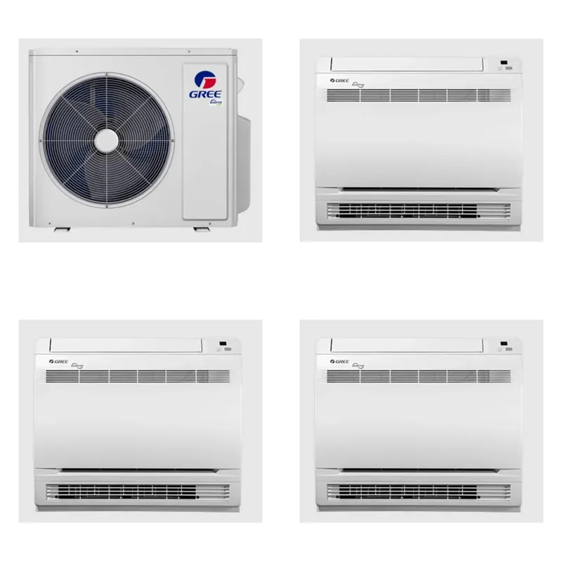 GREE 30000 BTU R-32 21 SEER2 3-Zone Ductless Mini Split Heat Pump System - 12K+12K+18K