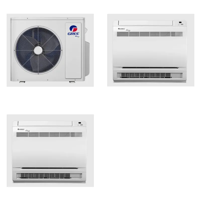 GREE 18000 BTU R-32 21 SEER2 2-Zone Ductless Mini Split Heat Pump System - 9K+12K