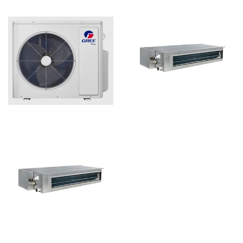 GREE 30000 BTU R-32 21 SEER2 2-Zone Ductless Mini Split Heat Pump System - 12K+24K
