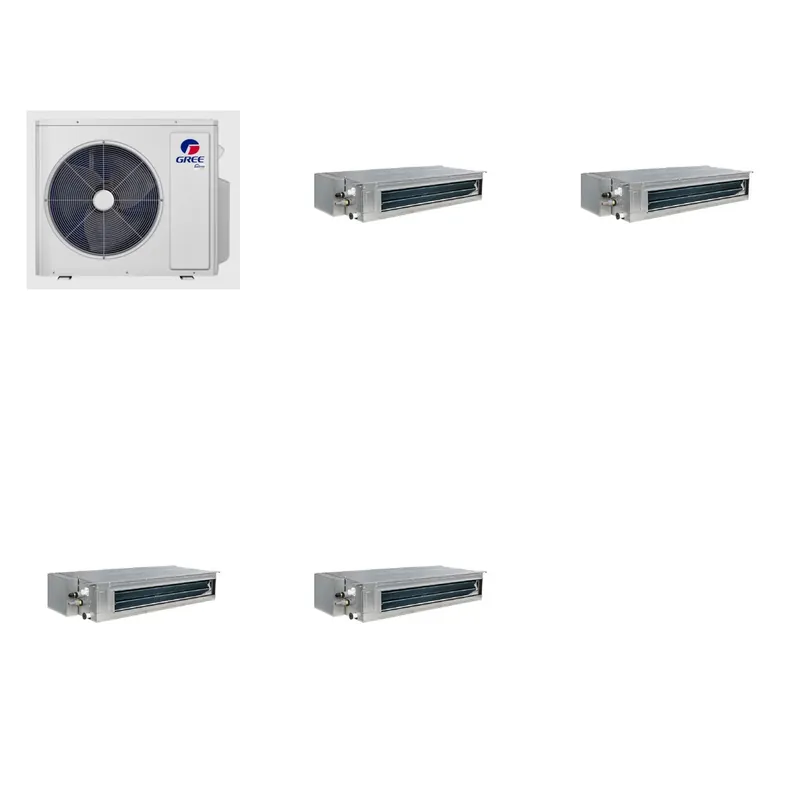 GREE 42000 BTU R-32 21 SEER2 4-Zone Ductless Mini Split Heat Pump System - 9K+9K+18K+24K