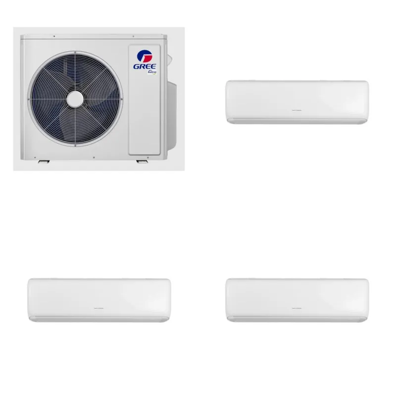 GREE Vireo 42000 BTU R-32 21 SEER2 3-Zone Ductless Mini Split Heat Pump System - 12K+18K+18K