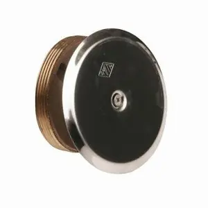 Jay R Smith Mfg 4472T02 Countersunk Plug w/ Round Cover and Screw 4-1/4 inches Cleanout, 2 inches Outlet