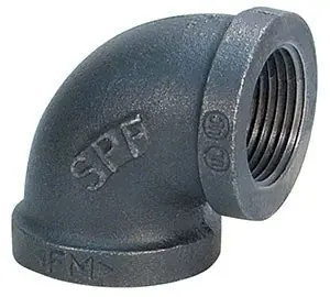 Anvil 0840001119 90 Deg. Screwed Bend Elbow, Ductile Iron, 2 X 3/4 Inch Size