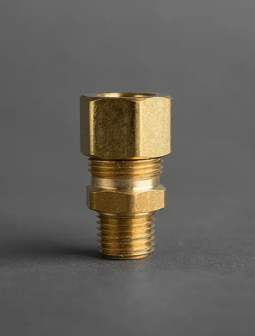 Brass 68-8-4 Straight Compression 1/2-Tube OD 1/4-Mpt